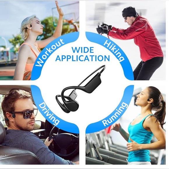 Bone Conduction Headphone IP56 Waterproof Bluetooth Noise Reduction